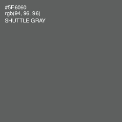 #5E6060 - Shuttle Gray Color Image
